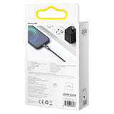 كابل Baseus CATLSK-06 20W USB-C / Type-C إلى 8 Pin للشحن السريع ونقل البيانات، طول الكابل: 1 متر (أخضر داكن)