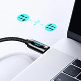 كابل Baseus CATSK-C01 USB-C - USB-C PD QC بقدرة 100 واط، 5 أمبير، سرعة نقل بيانات 480 ميجابت/ثانية، طول 2 متر - أسود