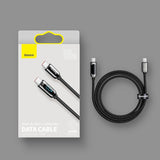 كابل Baseus CATSK-C01 USB-C - USB-C PD QC بقدرة 100 واط، 5 أمبير، سرعة نقل بيانات 480 ميجابت/ثانية، طول 2 متر - أسود