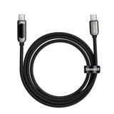 كابل Baseus CATSK-C01 USB-C - USB-C PD QC بقدرة 100 واط، 5 أمبير، سرعة نقل بيانات 480 ميجابت/ثانية، طول 2 متر - أسود