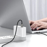 كابل Baseus CATSK-C01 USB-C - USB-C PD QC بقدرة 100 واط، 5 أمبير، سرعة نقل بيانات 480 ميجابت/ثانية، طول 2 متر - أسود