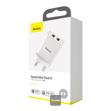 Baseus CCFS-S02 Speed Mini Dual USB Travel Charger