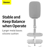 Baseus Desktop Wireless Charger Holder/Stand for Smartphone/Tablet (Youth Holder, Silver)