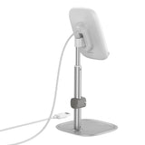 Baseus Desktop Wireless Charger Holder/Stand for Smartphone/Tablet (Youth Holder, Silver)