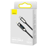 Baseus Display Fast Charging Data Cable Type-C to IP - 20W / 1m / Black