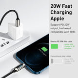Baseus Display Fast Charging Data Cable Type-C to IP 20W 2M Black