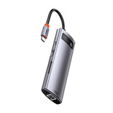 Baseus Metal Gleam 8-IN-1 Multifunctional USB Type-C Hub Grey