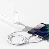 كابل بيانات وشحن سريع من سلسلة Baseus Superior، USB إلى M+L+C، 3.5 أمبير، 1.5 متر، أبيض