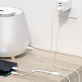 كابل بيانات وشحن سريع من سلسلة Baseus Superior، USB إلى M+L+C، 3.5 أمبير، 1.5 متر، أبيض