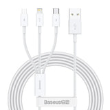 كابل بيانات وشحن سريع من سلسلة Baseus Superior، USB إلى M+L+C، 3.5 أمبير، 1.5 متر، أبيض