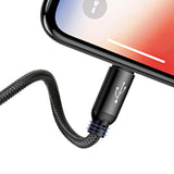 كابل Baseus ثلاثي الألوان الأساسي 3 في 1 USB للمقاسات M+L+T، 3.5 أمبير، طول 1.2 متر، أسود