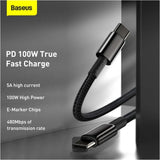 Baseus Tungsten Gold Fast Charging Data Cable - Type-C / 100W / 1Meter / Black