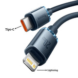 كابل Baseus USB-C إلى Lightning بطول مترين وقوة 20 واط - CAJY000301