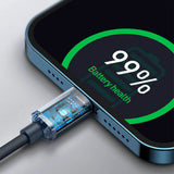 كابل Baseus USB-C إلى Lightning بطول مترين وقوة 20 واط - CAJY000301
