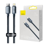 كابل Baseus USB-C إلى Lightning بطول مترين وقوة 20 واط - CAJY000301