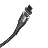 كابل بيانات Baseus Zinc المغناطيسي الآمن للشحن السريع، من النوع C إلى IP PD بقوة 20 واط، طوله 1 متر، أسود اللون – CATLXC-01