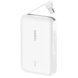 Belkin Power Bank With Cable - USB-C / 10,000mAh / White