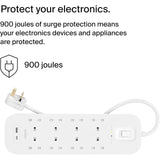 Belkin Surge Protector 8 Outlet/18W USB-A/USB-C/2Mtr-SRB003AR2M