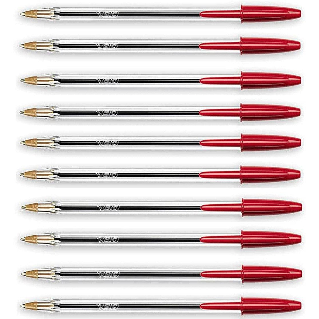 Bic Crystal Original Ballpoint Pen-Pens-Other-Red-10 pcs-Star Light Kuwait
