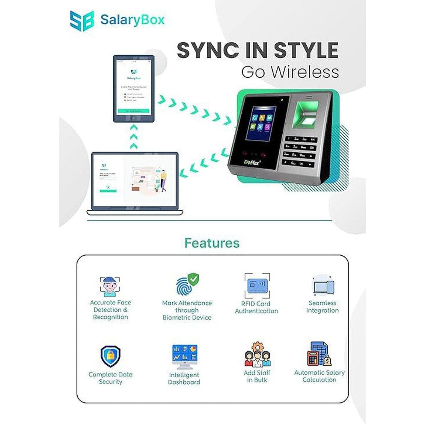 Biomax N-Bm60W Pro (Face Based Attendance Machine With Inbuilt Wifi)-Biometrics Attendance Machine-BioMax-Star Light Kuwait
