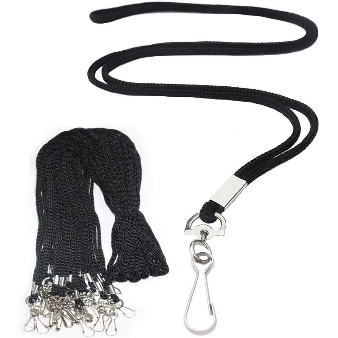 Black Lanyards Id Name Badge Holder 120Pc/Set-Pins And Clips-Other-Star Light Kuwait