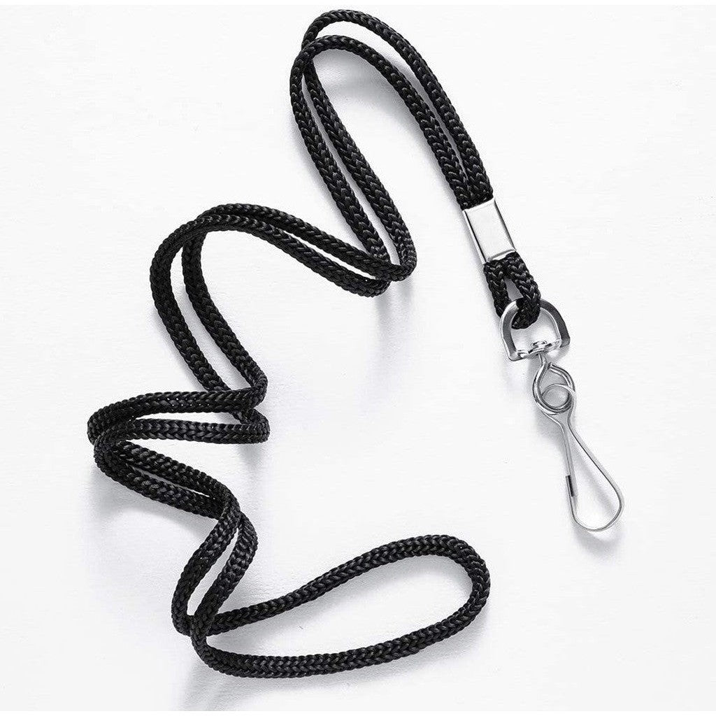 Black Lanyards Id Name Badge Holder 120Pc/Set-Pins And Clips-Other-Star Light Kuwait