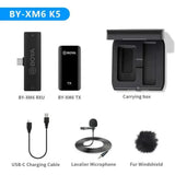 Boya 2.4Ghz Wireless Microphone For Mobile Device Like Smartphone, Pc, Tablet (1Transmitter+1Receiver With Type-C Jack) - Black-Microphone-BOYA-Star Light Kuwait
