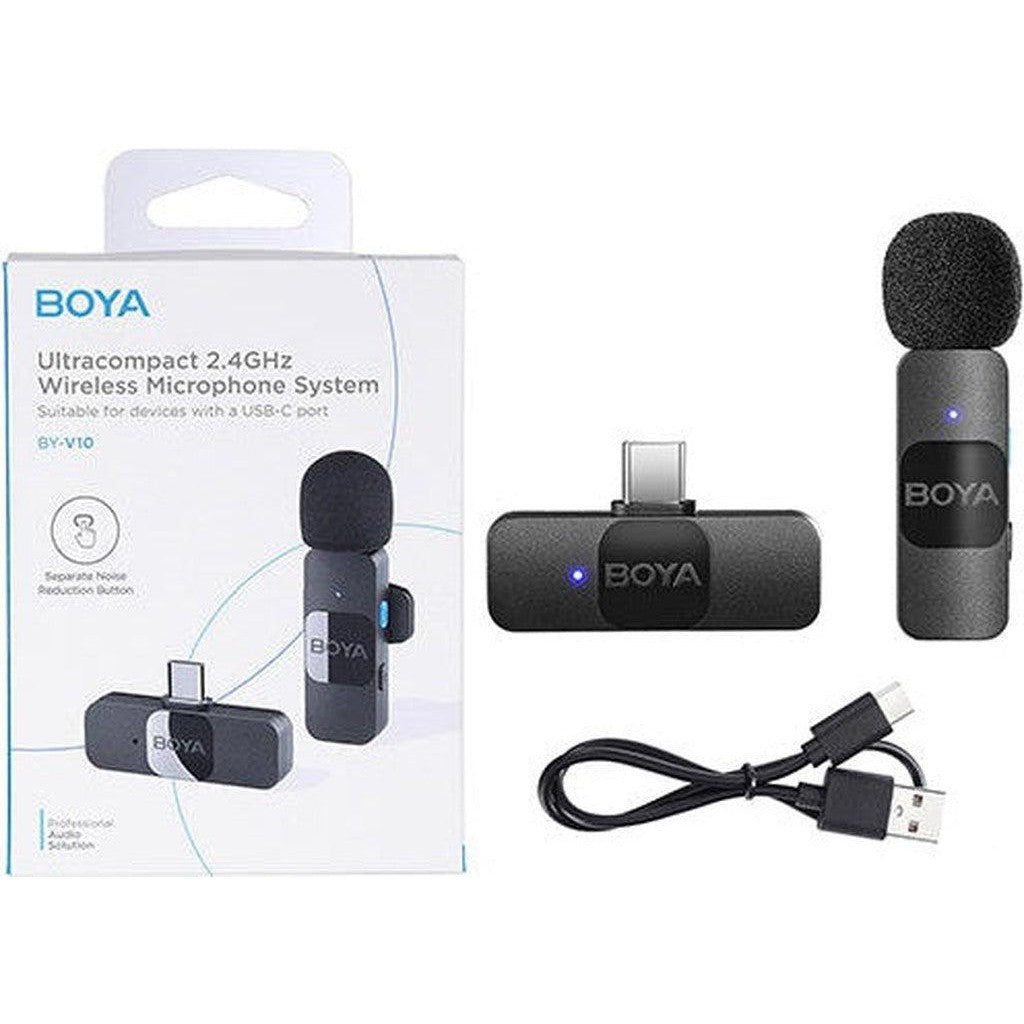 Boya By-V10 Smallest 2.4Ghz Wireless Microphone For Type-C Device-Microphone-BOYA-Star Light Kuwait