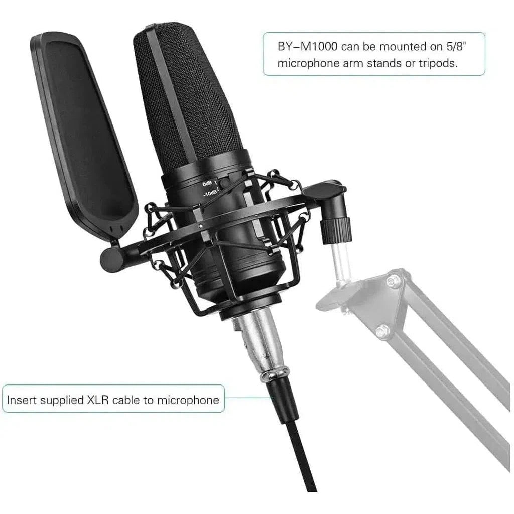 Boya Large-Diaphragm Condenser Microphone-Microphone-BOYA-Star Light Kuwait
