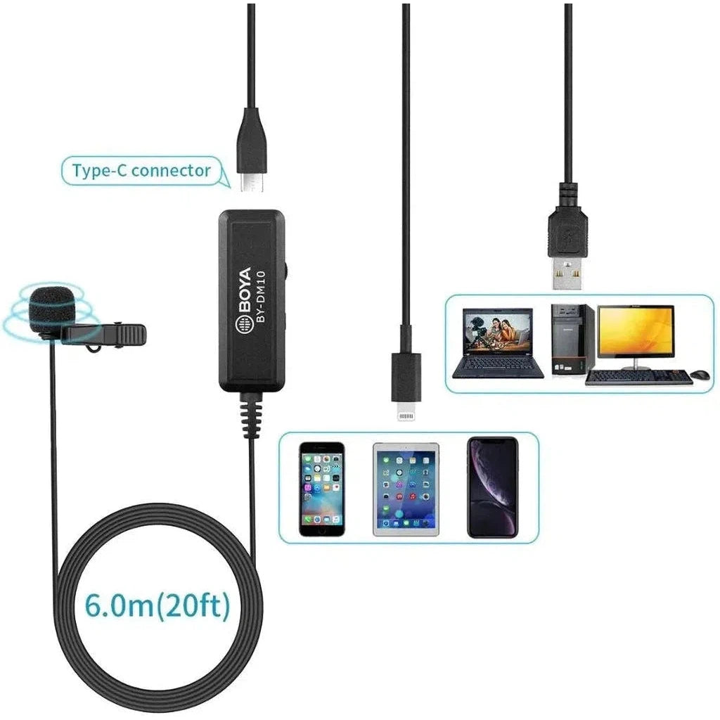 Boya Lavalier Microphone For Ios And Pc-Microphone-BOYA-Star Light Kuwait