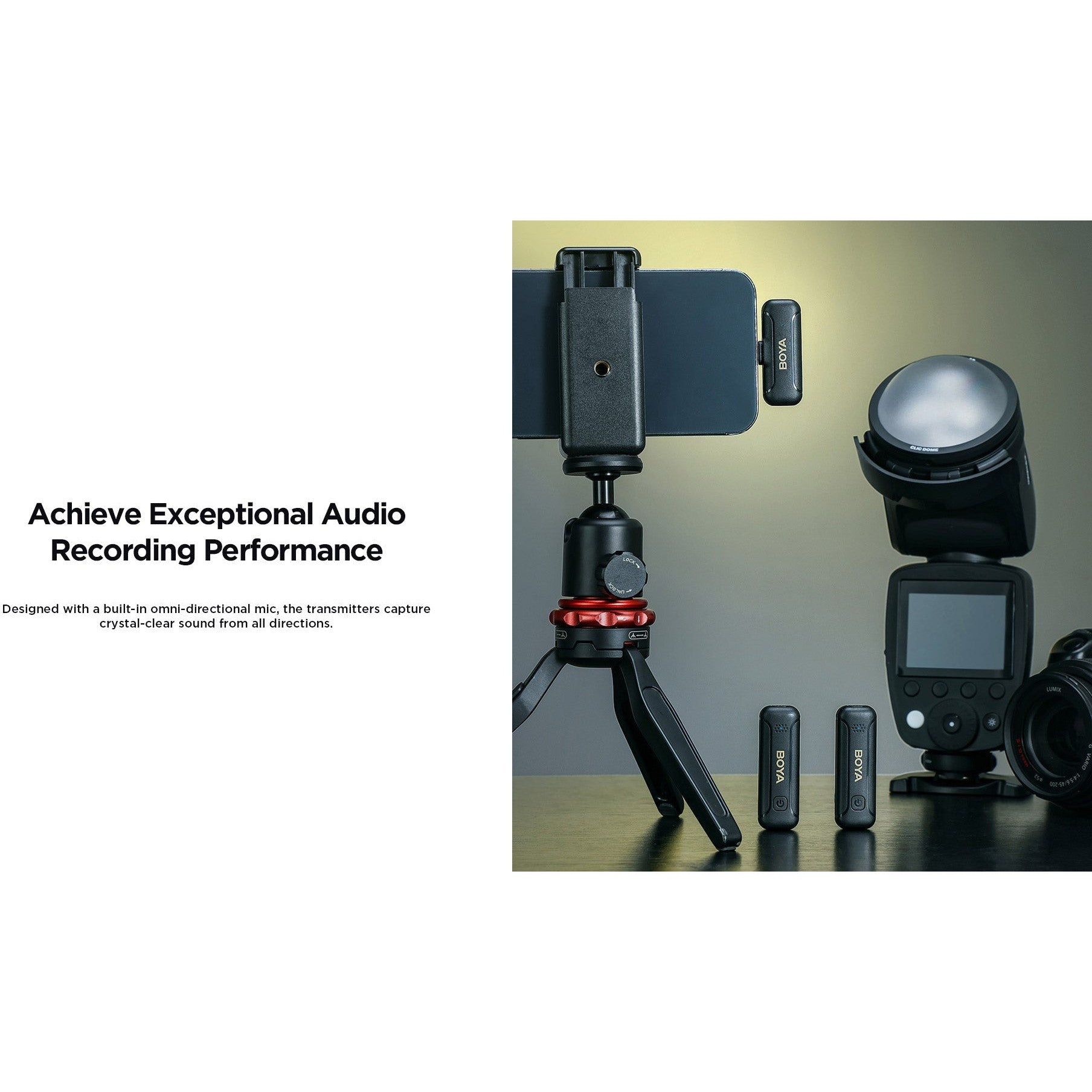 Boya Smallest 2.4Ghz Wireless Microphone For Type-C Device( 1Tx+1Rx ) -Black-Microphone-BOYA-Star Light Kuwait