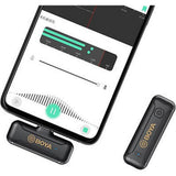 Boya Smallest 2.4Ghz Wireless Microphone With Lightning Connector For Ios Device( 1Tx+1Rx) - Black-Microphone-BOYA-Star Light Kuwait