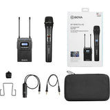 Boya Uhf Wireless Mic With One Receiver And One Handheld Microphone - Black-Microphone-BOYA-Star Light Kuwait