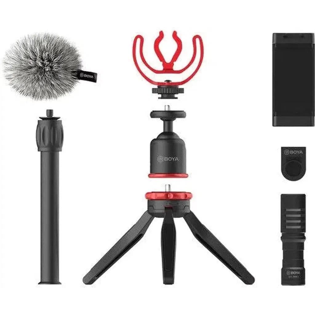Boya Vlogger Kit(By-T1/By-C12/By-Mm1) - Black-Microphone-Other-Star Light Kuwait
