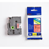 Brother Genuine TZe 421 Labelling Tape Cassette – Black on Red, 9mm wide