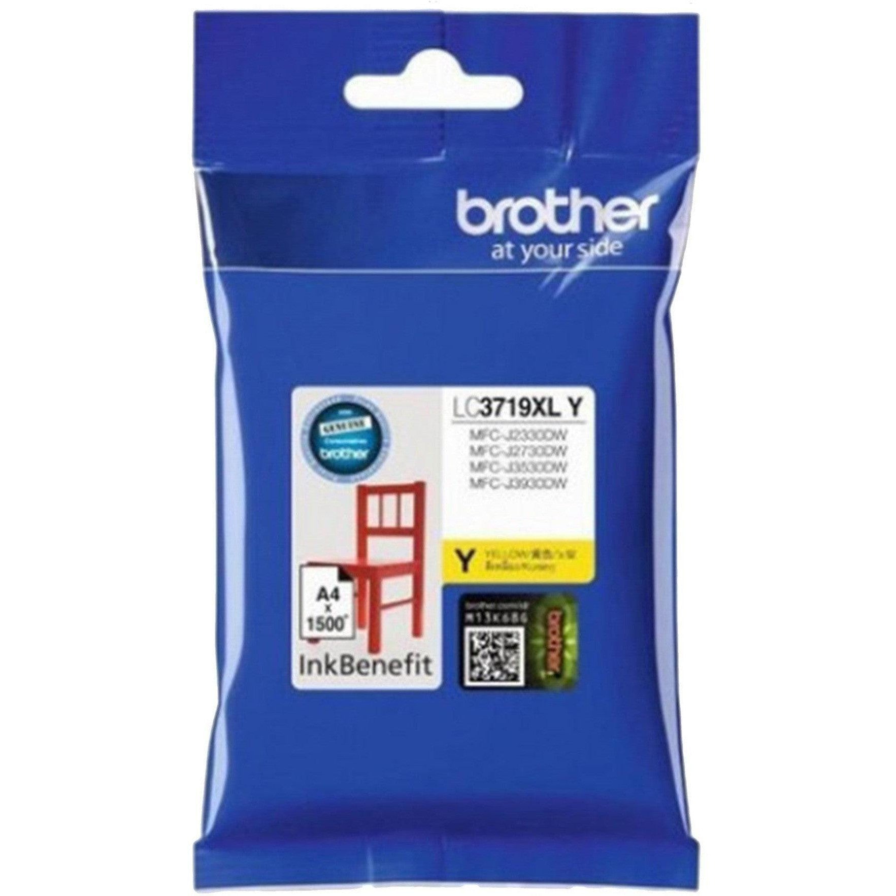 Brother Lc 3719 Xl Yellow Ink Cartridge-Inks And Toners-Brother-Star Light Kuwait
