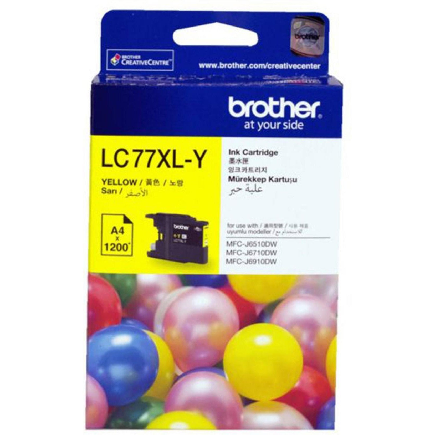 Brother Lc-77Xl Yellow Ink Cartridge-Inks And Toners-Brother-Star Light Kuwait