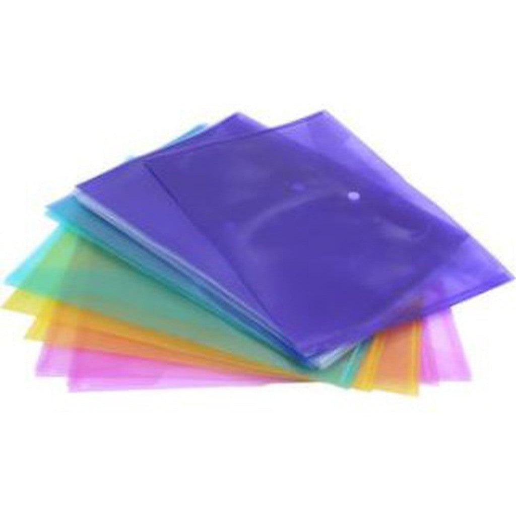 Buckled A4 File Pocket 12Pc/Pkt-Filiing Accessories-Other-Blue-Star Light Kuwait