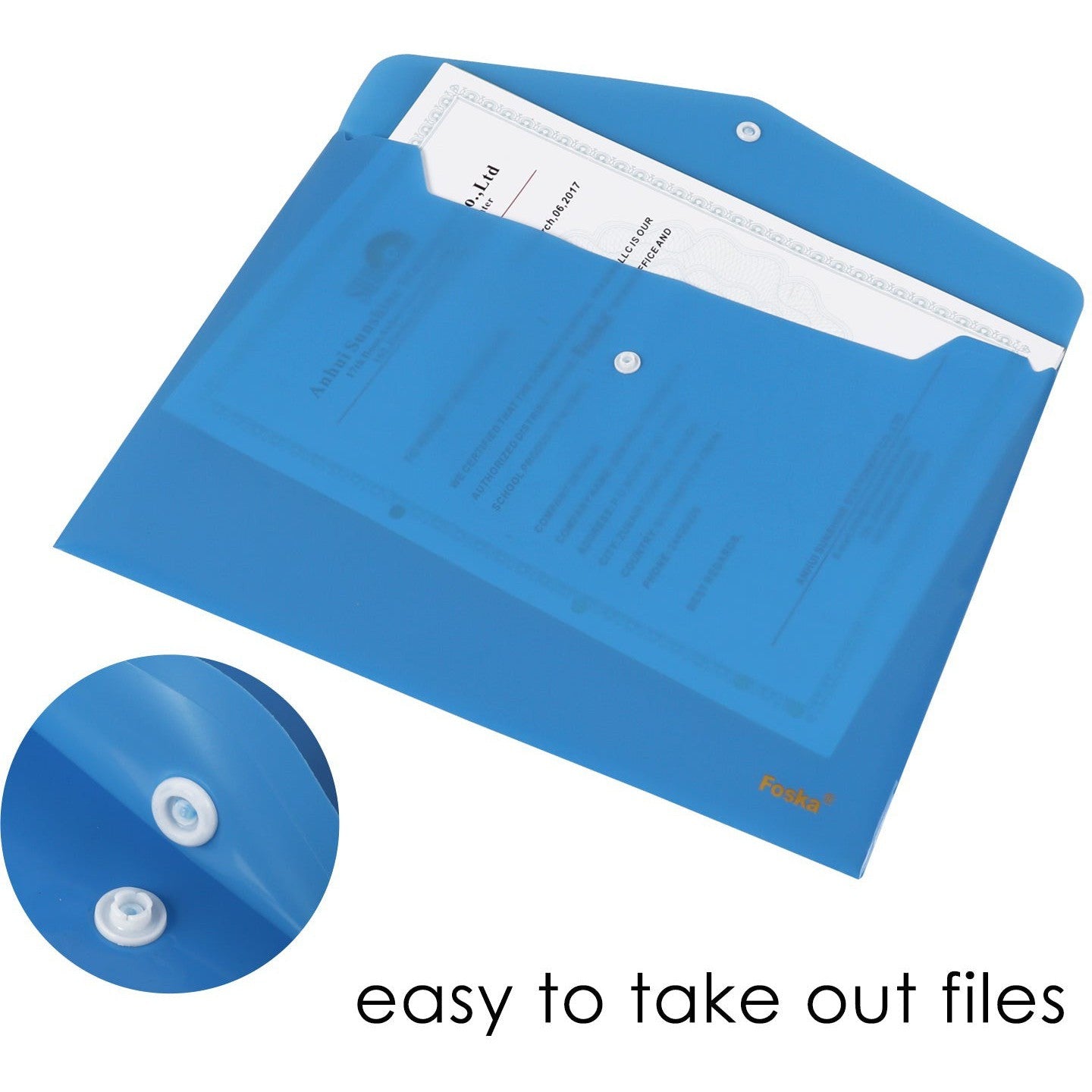 Buckled File Pocket Foska W208B-20Fc-Filiing Accessories-Foska-Star Light Kuwait