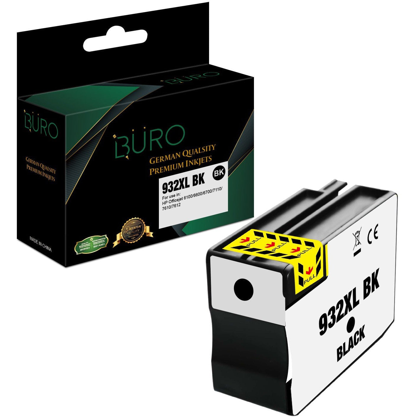Buro 932 Xl Black Ink Cartridge-Compatible Inks-Buro-Star Light Kuwait