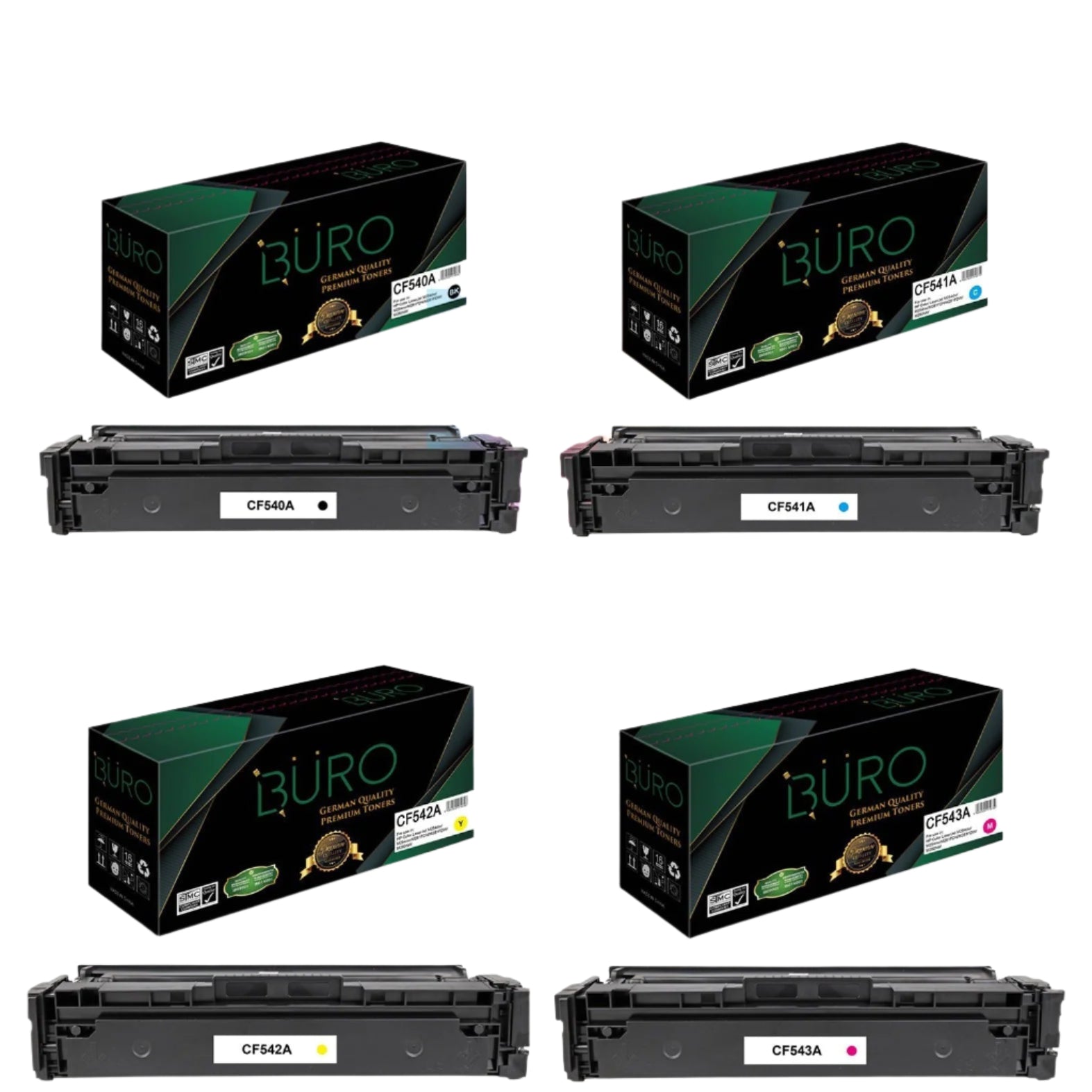 Buro Cf540A+Cf541A+Cf542A+Cf543A Compatible-Compatible Inks-Buro-Star Light Kuwait