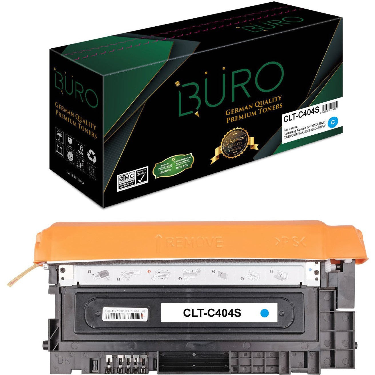 Buro Clt C404S Compatible Toner For Samsung Cyan Clt C404S-Compatible Inks-Buro-Star Light Kuwait