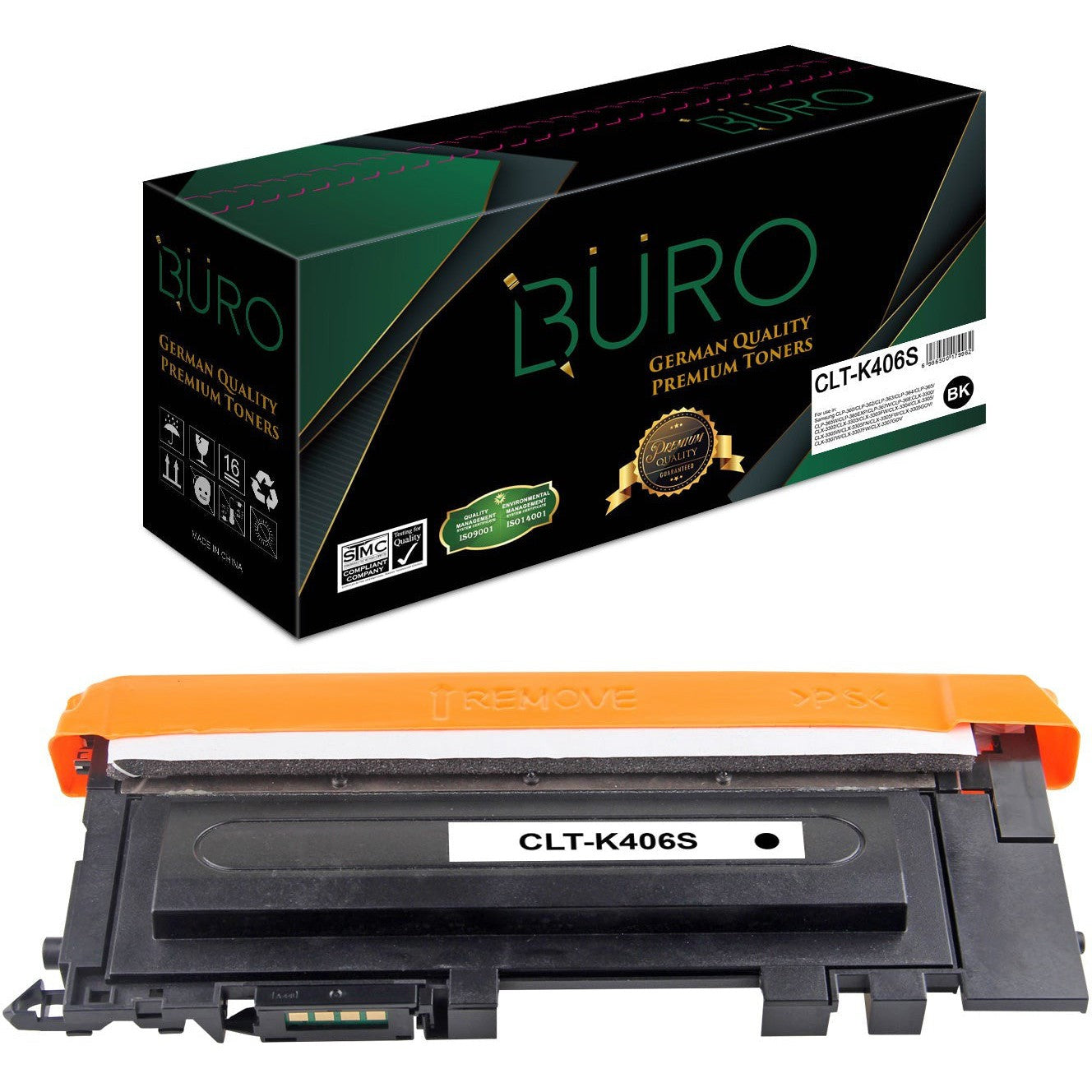 Buro Clt K406S Compatible Toner For Samsung Black Clt K406S-Compatible Inks-Buro-Star Light Kuwait