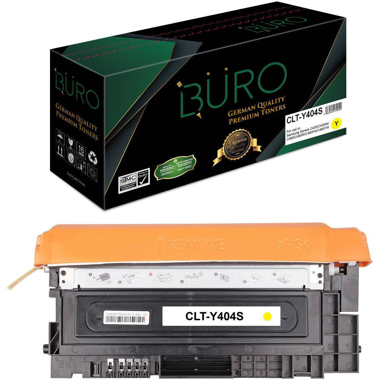 Buro Clt Y404S Compatible Toner For Samsung Yellow Clt Y404S-Compatible Inks-Buro-Star Light Kuwait