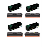 مجموعة ألوان Buro المتوافقة مع طابعة HP 207A (أسود، سماوي، أرجواني، أصفر) - عبوة من 4 قطع
