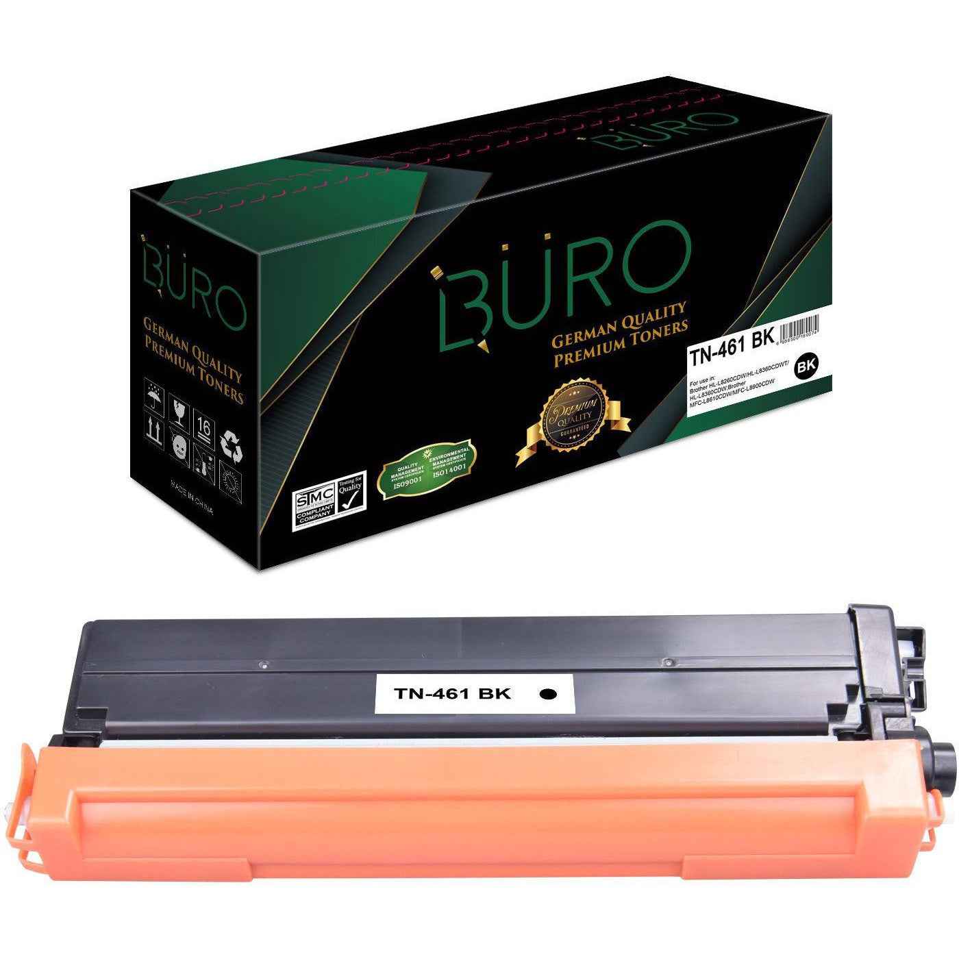 Buro Tn 461 Bk Compatible Toner For Brother Tn 461 Bk Black-Compatible Inks-Buro-Star Light Kuwait