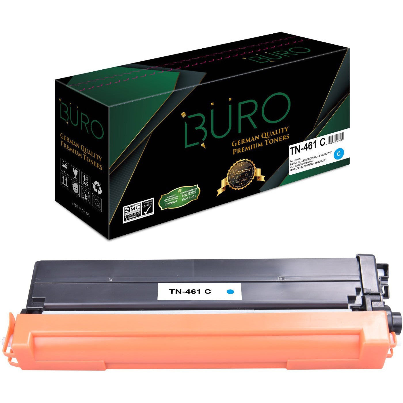 Buro Tn 461 C Compatible Toner For Brother Tn 461 C Cyan-Compatible Inks-Buro-Star Light Kuwait