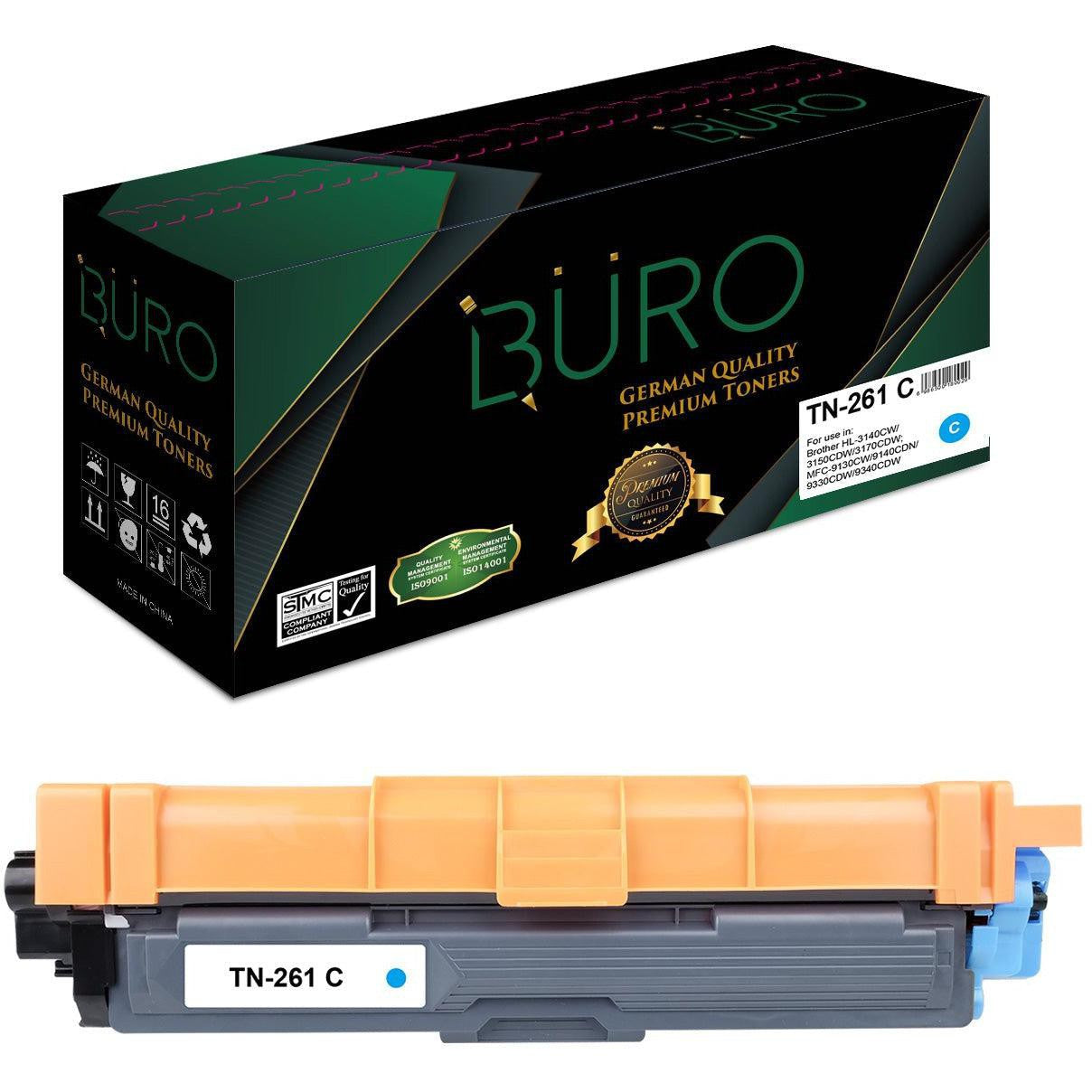Buro Tn261 C Compatible Toner For Brother Tn261 C Cyan-Compatible Inks-Buro-Star Light Kuwait