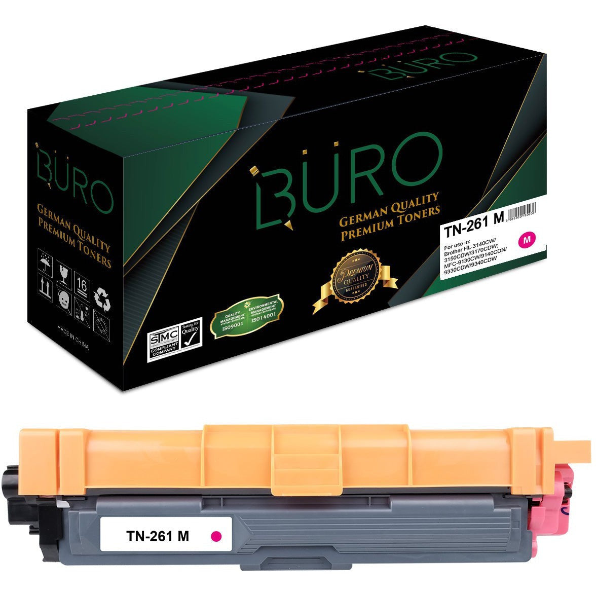 Buro Tn261 M Compatible Toner For Brother Tn261 M Magenta-Compatible Inks-Buro-Star Light Kuwait