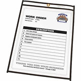 C-Line Stitched Shop Ticket Holders, Both Sides Clear, 6x9 25/pkt
